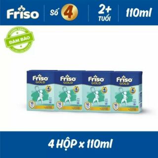 Lốc 4 Hộp Sữa Bột Pha Sẵn Friso Gold Vani (4 Hộp X 110ml, hạn sd T2/2021)
