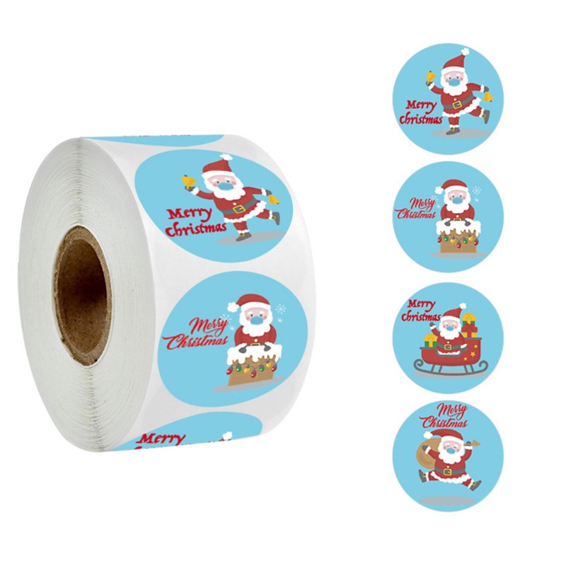 Cuộn 500 Nhãn Dán Trang Trí Giáng Sinh