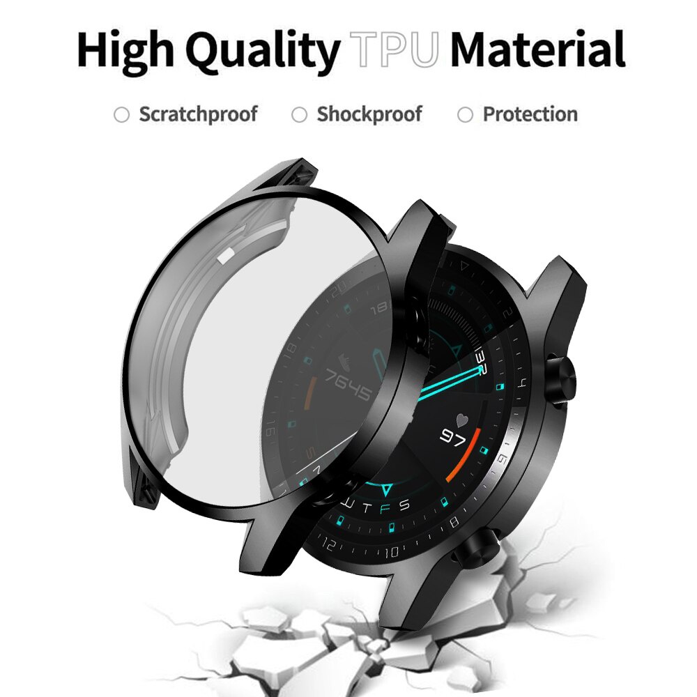 Ốp bảo vệ màn hình bằng tpu mềm chống trầy cho đồng hồ Huawei Watch GT3 46mm 42mm 2e GT2 GT Runner