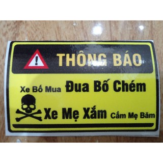 Tem dán trang trí xe máy