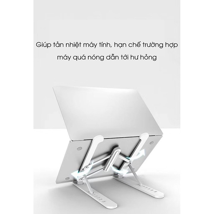 Giá đỡ Laptop Macbook stand nhựa ABS hỗ trợ tản nhiệt gấp gọn chỉnh độ cao, đế tản nhiệt laptop ipad macbook surface