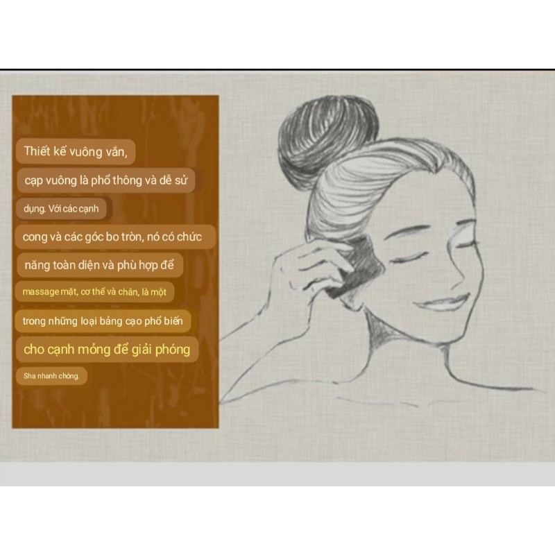 Dụng cụ cạo gió massage bằng nhựa sáp ong.Miếng cạo gió đả thông kinh lạc