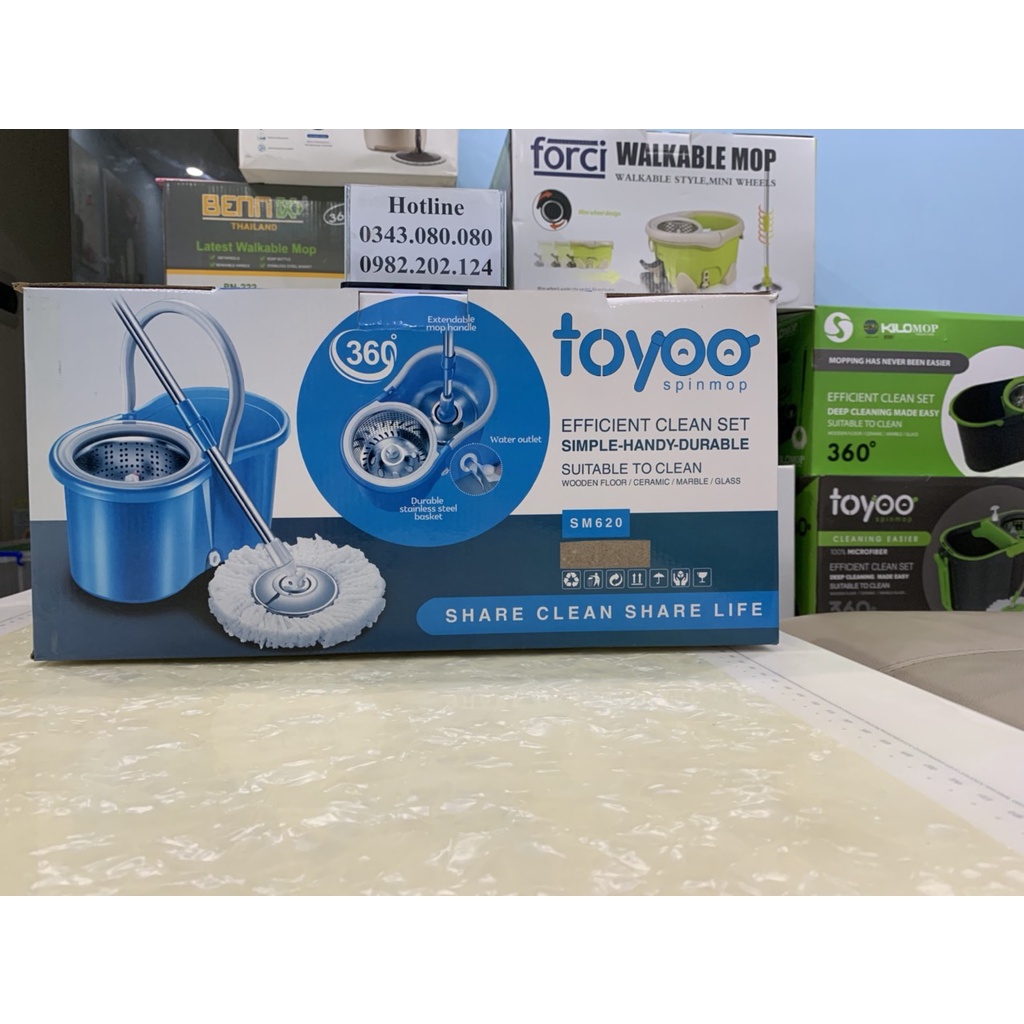 Bộ chổi lau nhà 360 độ Spin Mop SM620-1