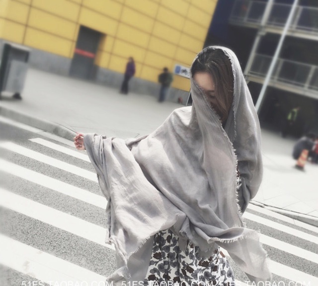 Khăn quàng cotton mỏng đi biển - Khăn mùa thu thời trang - Trang nhã - Khăn bản rộng khoác ngoài bikini