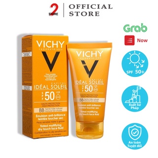 Kem chống nắng Vichy ⚡️ ideal soleil pháp chính hãng dành cho da dầu lâu trôi kiềm dầu spf50, PA+++ 50ml