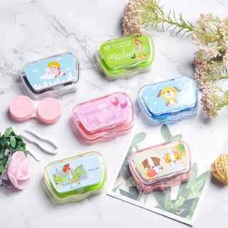 Khay Đựng Lens Mini Có Gương Nhỏ Gọn, Tiện Lợi, Nhiều Màu Dễ Thương ( Giao mẫu ngẫu nhiên )