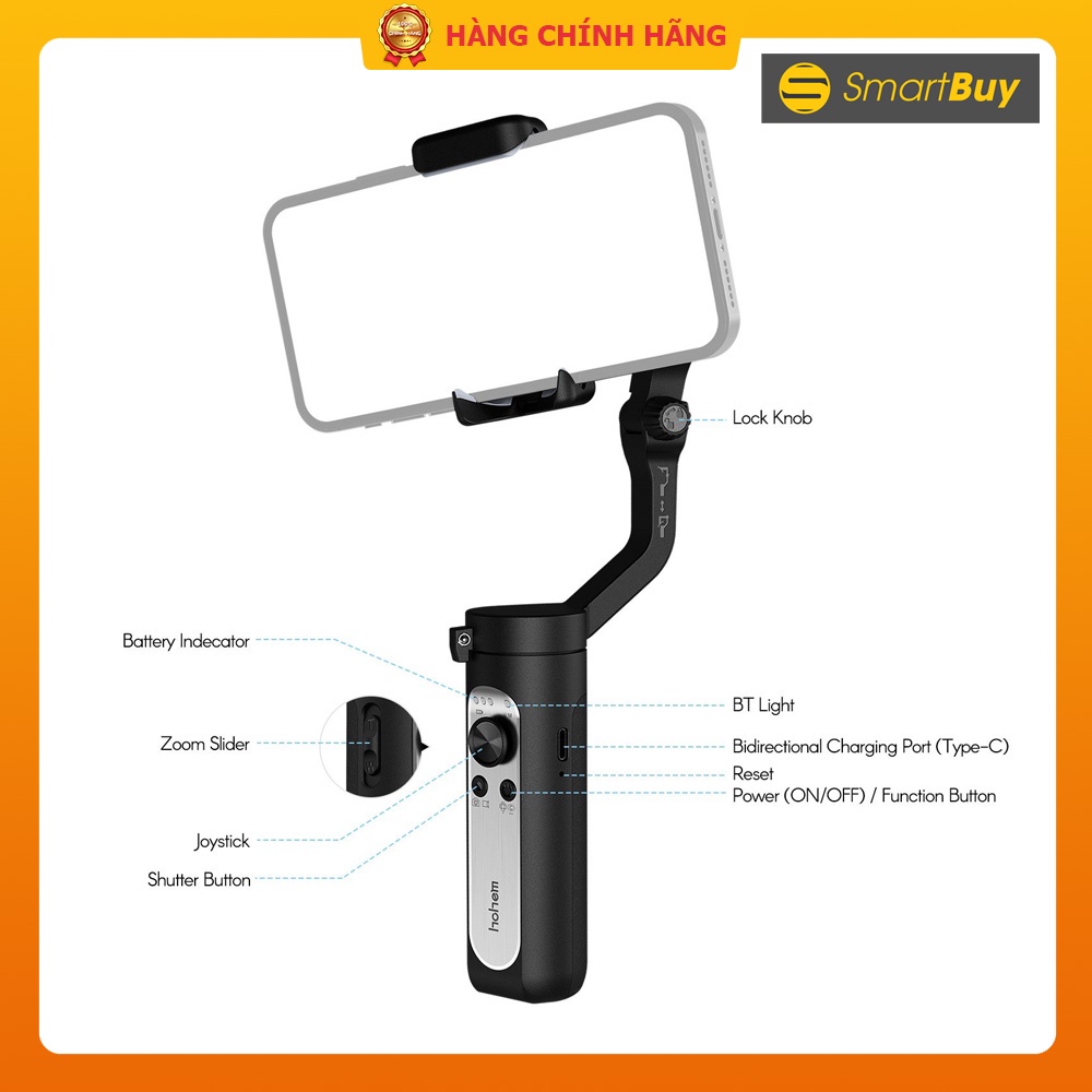 Hohem iSteady X2- Tay cầm chống rung điều khiển từ xa cho Smartphone - Hàng chính hãng | BigBuy360 - bigbuy360.vn