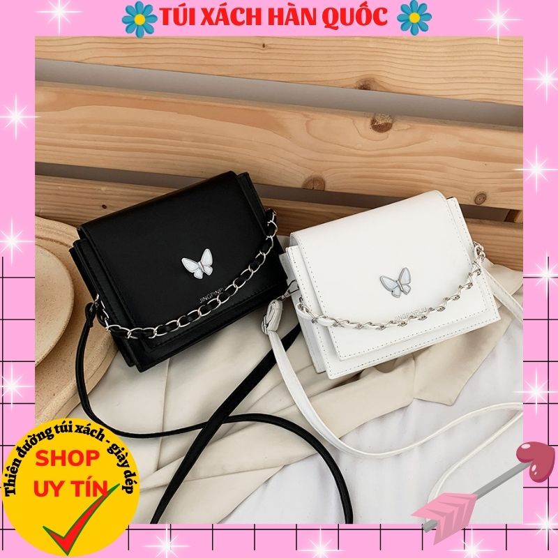 Túi Xách Nữ Kẹp Nách Xách Tay Họa Tiết Con Bướm Xinh Tiểu Thư Đẹp Chuẩn HQ 229