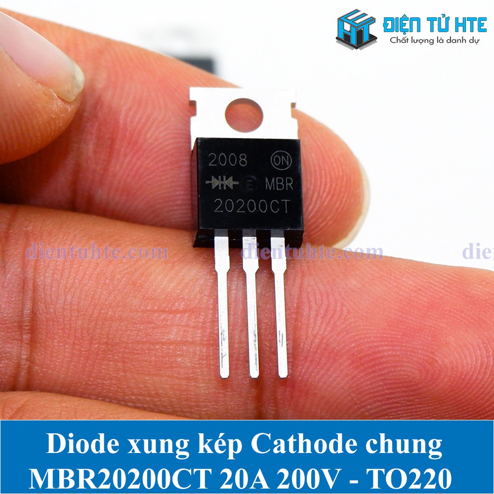 Diode xung đôi Cathode chung MBR20200 MBR20200CT 20A 200V TO-220 [HTE Quy Nhơn CN2]