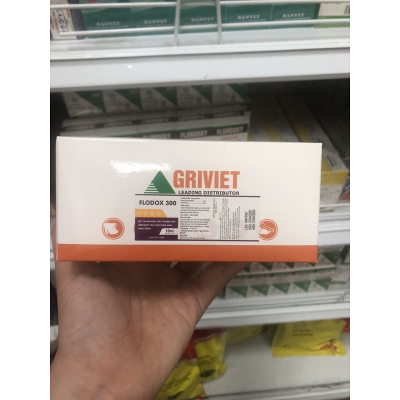 Nhỏ rù gà, phân xanh phân trắng, viêm xoang mũi cho gà trọi FLODOX 300
