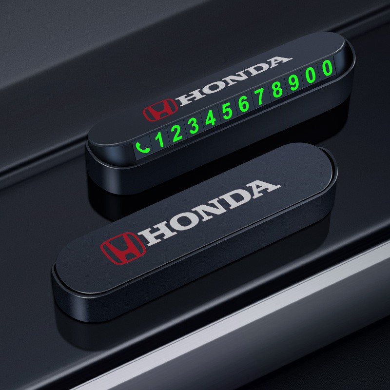 Thẻ Đậu Xe Tạm Thời Ghi Số Điện Thoại Cho Xe Hơi Honda Civic XR-V HR-V City Accord Odyssey Spirior CRV Jazz