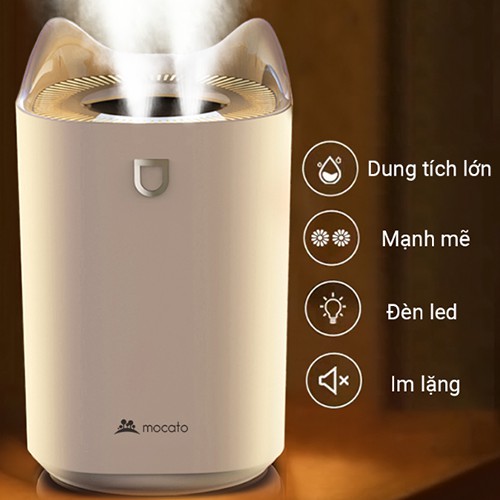 Máy Phun Sương Tạo Ẩm Mocato Air M501 Dung Tích 3300ml Cân Bằng Độ Ẩm Điều Hoà Không Khí