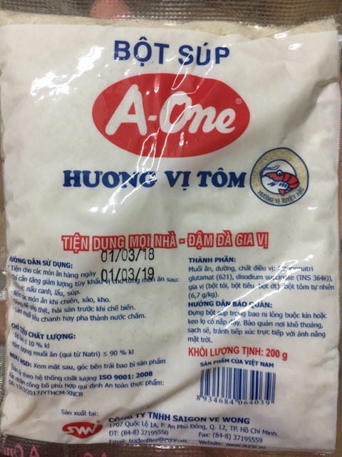 Bột súp hương vị tôm A-One