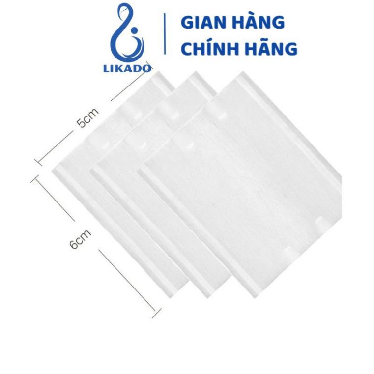 Bông tẩy trang Likado 3 lớp 2 mặt chất liệu Cotton túi 222 miếng( 1 túi)