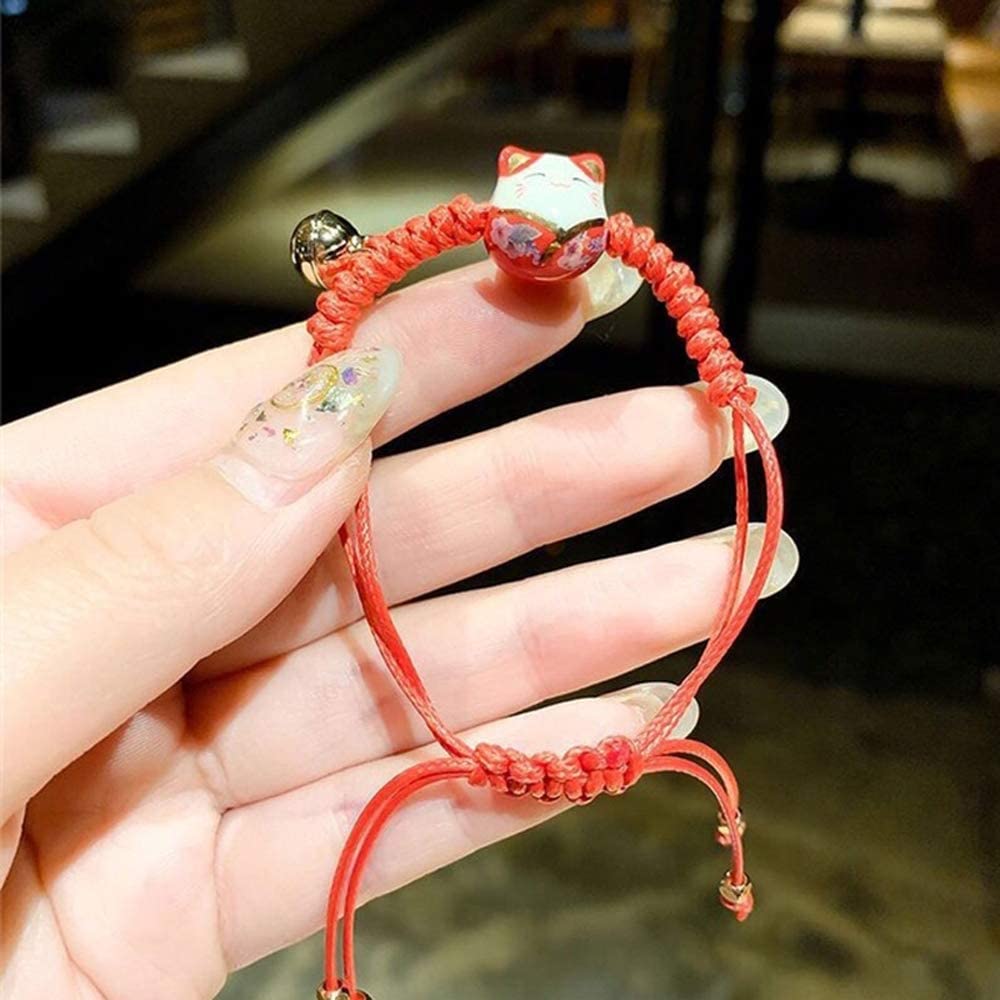 Vòng tay dây bện mặt mèo xinh xắn cho nữ
