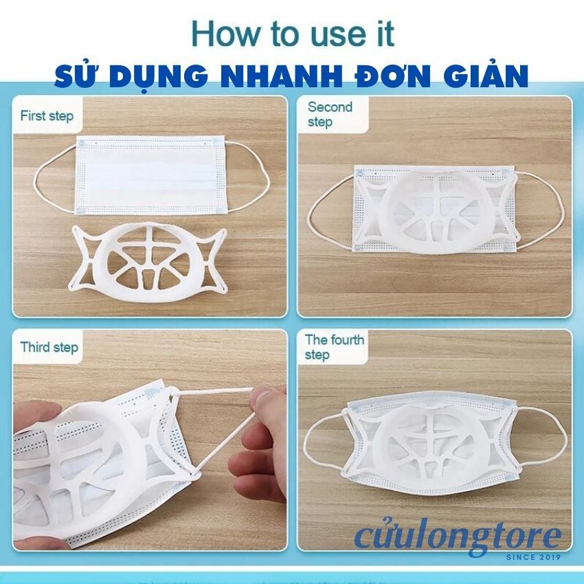 Giá Đỡ Mặt Nạ Móc Treo Khẩu Trang 3D Silicon mềm giúp kháng khuẩn thông khí dễ thở hơn khi đeo kiểu dáng hàn quốc