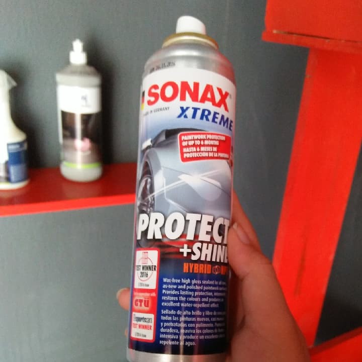 [ Tặng Khăn ] Nano Polymer phủ bóng và bảo vệ mặt sơn Sonax 222100 210ml - SONAX XTREM PROTECT+ SHINE