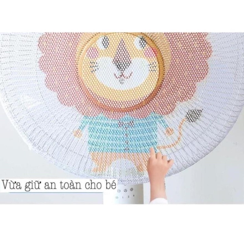 Lưới Bọc Quạt 3D An Toàn Cho Bé,Có Dây Rút Tuỳ Chỉnh,Hoạ Tiết 3d Nghộ Nghĩnh Dễ Thương