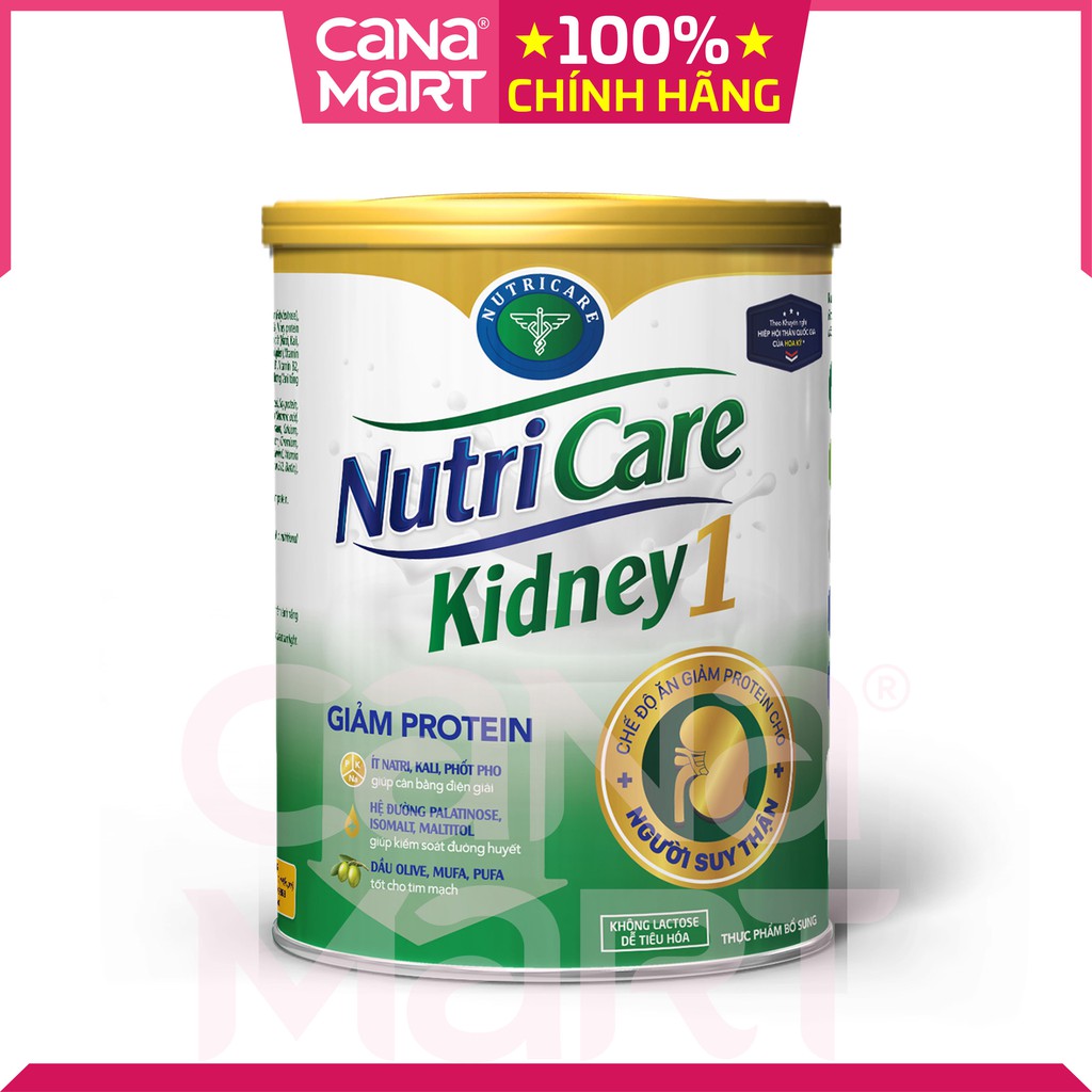 Sữa bột Nutricare Kidney 1 - dinh dưỡng cho người suy thận, tiền chạy thận nhân tạo (900gr)