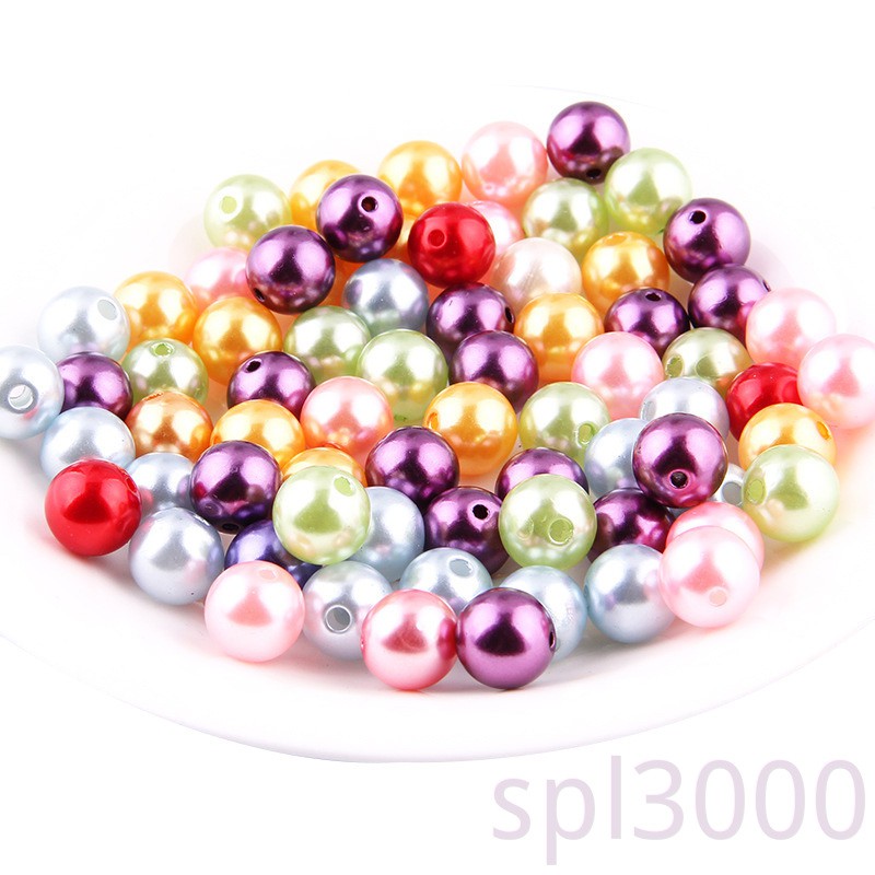 Set 100 Hạt Ngọc Trai Nhân Tạo Màu Ngẫu Nhiên Dùng Làm Trang Sức