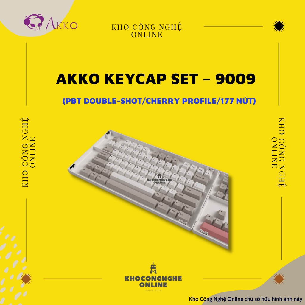 AKKO Keycap set – 9009 (PBT Double-Shot/Cherry profile/177 nút)