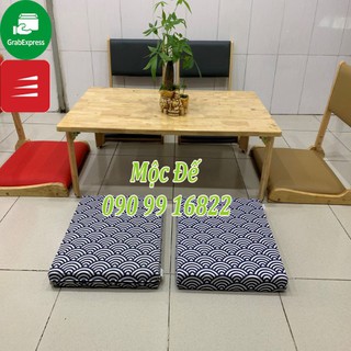 Bàn Trà Gỗ Cao Su 100x50cm Xếp Gọn Loại Tốt Dùng Làm Bàn Ngồi Bệt Phong Cách Nhật