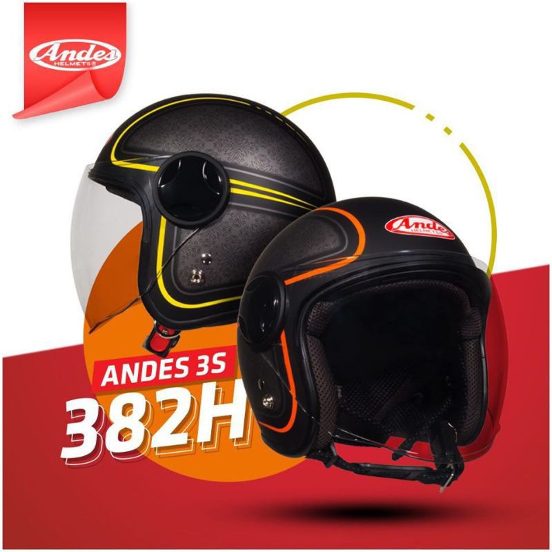 Mủ bảo hiểm hiểm andes 382 H 3s lót tháo giăt