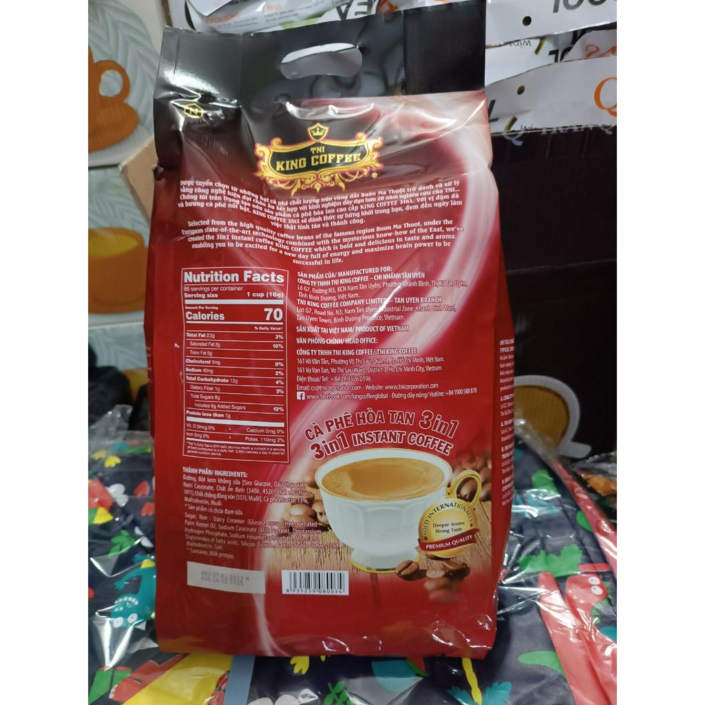 88 gói king coffee cà phê hòa tan 3in1 gói 16gr date 2025