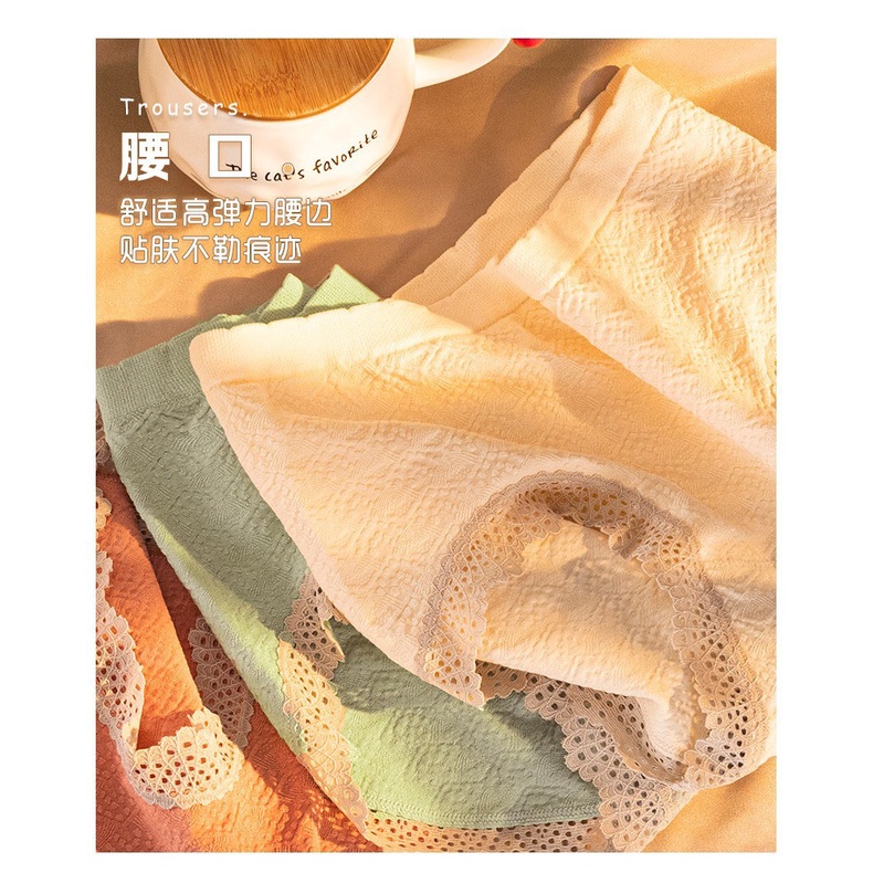 Quần Lót Nữ Cotton Dệt Kim thoáng mát thiết kế viền ren cao cấp MÃ M328