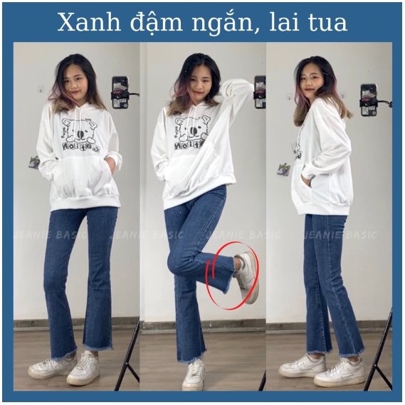 [BEST CHOICE] Quần Jeans Ống Loe Quần Bò Loe Quần Jean Ống Loe Lưng Cao Co Giãn 4 Chiều -KOREA STYLE 2022 (Hàng Mới Về)