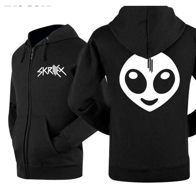 Áo Hoodie Skrillex Phối Khóa Kéo Trẻ Trung Năng Động