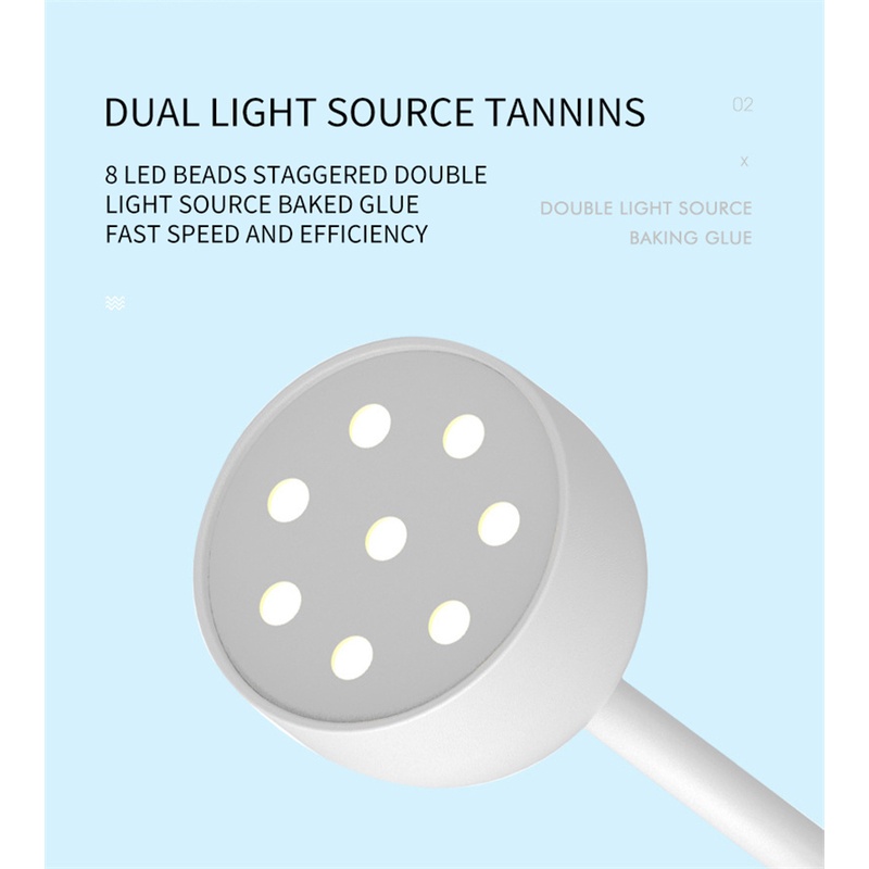 Đèn UV/LED Làm Khô Móng 8 Hạt Nhanh Chóng Có Thể Sạc Lại