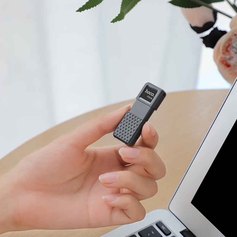 USB 2.0 HOCO UD6 Intelligent 16GB / 32GB / 64GB / 128GB - Nắp trượt (Đen) - Hãng phân phối chính thức