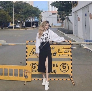 CHÂN VÁY XẺ TÀ DÁNG DÀI