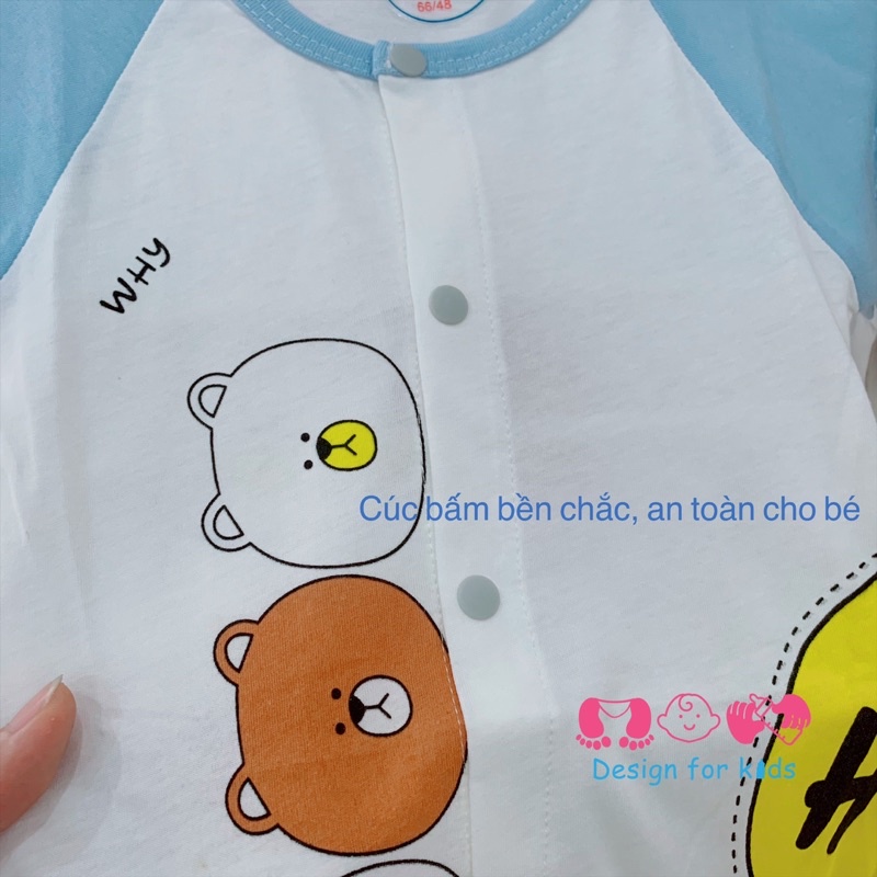 Bodysuit cho bé, bộ body đùi xuất dư vải mỏng mát cho bé trai và bé gái