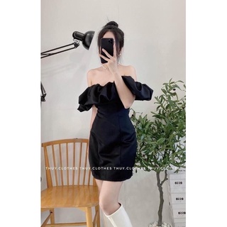 Váy trễ vai trắng dáng ôm(Sẵn tại shop )