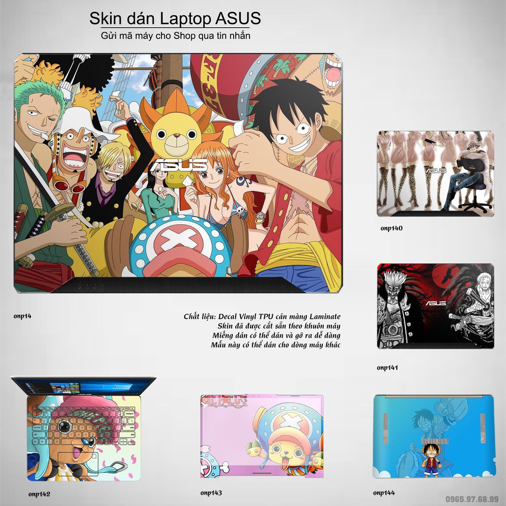 Skin dán Laptop Asus in hình One Piece nhiều mẫu 17 (inbox mã máy cho Shop)