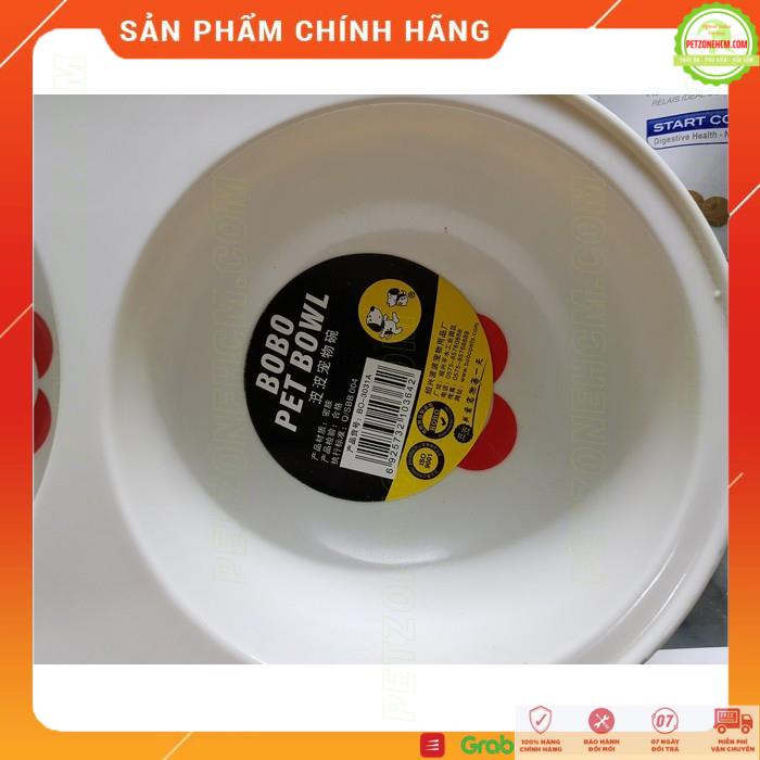 Bát ăn nhựa đôi cho chó mèo ⚜FREESHIP⚜ BO-3031A bát ăn nhựa mika trơn láng dễ vệ sinh đạt chuẩn châu âu
