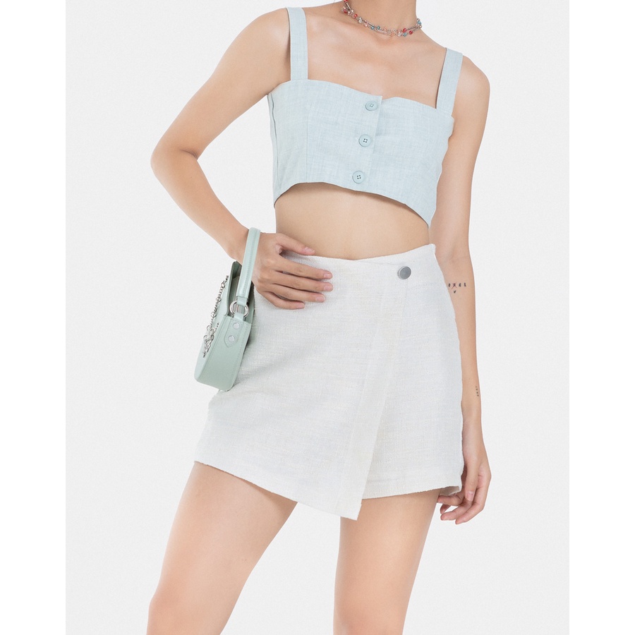 Quần Váy Tweed Thời Trang JUNO Kiểu Dáng Đắp Chéo JNQSH001
