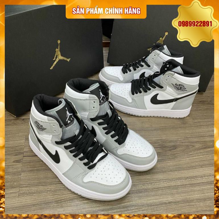 [full box+bill ] Giày thể thao Jodan 1 xám đen cao cổ