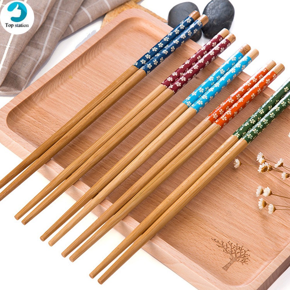 2 Đôi Đũa Tre Dài Họa Tiết Hoa Anh Đào