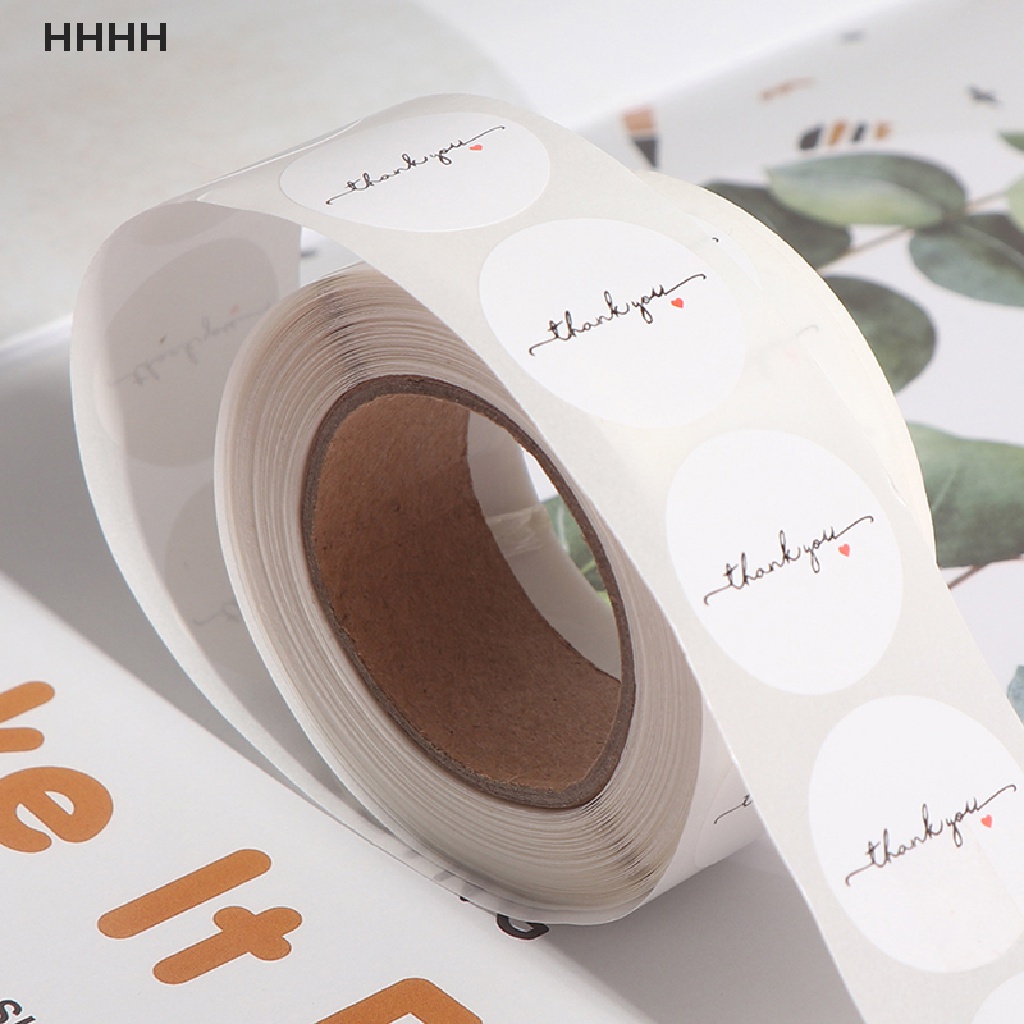 Cuộn 500 Miếng Dán Hình Tròn Màu Trắng Kích Thước 1 inch Dùng Để Trang Trí