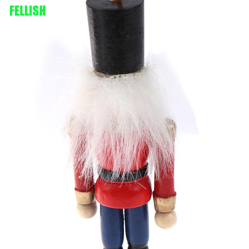 1 Đồ Chơi Trang Trí Giáng Sinh Bằng Gỗ Hình Chú Lính Nutcracker Kích Thước 10cm 436v