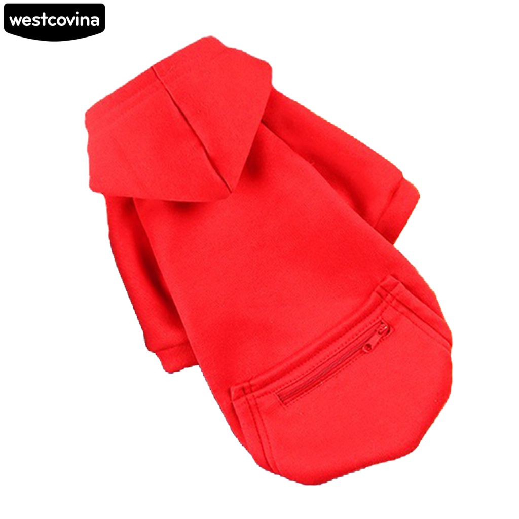 Áo Khoác Hoodie Có Túi Khóa Kéo Dễ Thương Cho Chó Cưng
