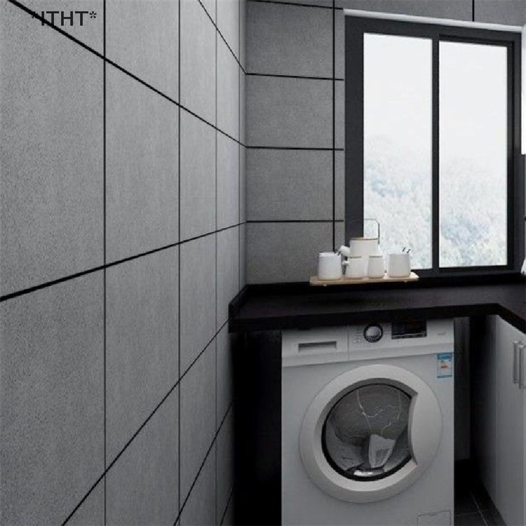 [ITHT] Băng Keo Gốm Sứ Màu Vàng / Bạc / Đen Tự Dính Trang Trí Tường Nhà [Hot]