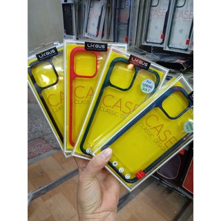 ỐP LƯNG LIKGUS VIỀN MÀU LƯNG TRONG VIỀN CHỐNG SỐC IPHONE 12/12 PRO MAX ( ẢNH THẬT)