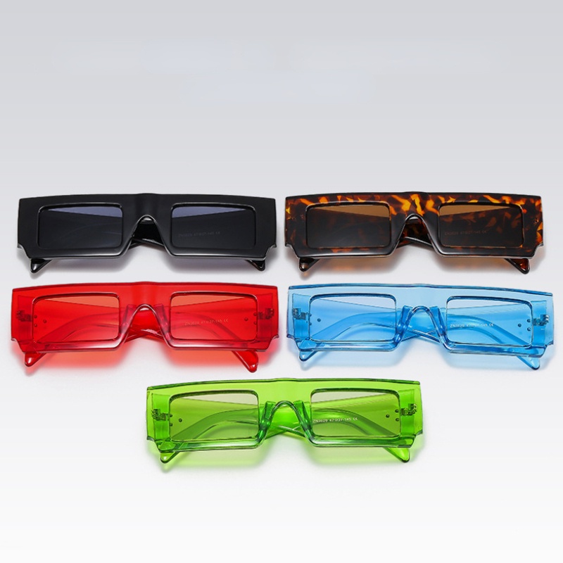 Kính Mát Gọng Chữ Nhật Nhỏ Màu Sắc Ngọt Ngào Phong Cách Phương Tây Thời Trang