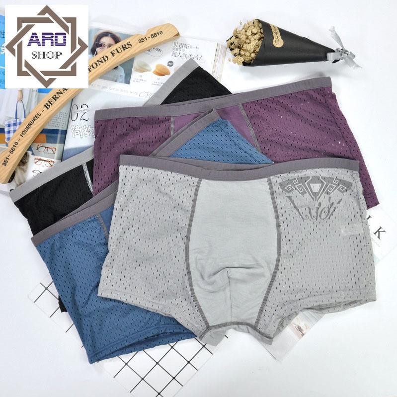 adidas set [ HÀNG CHÍNH HÃNG ] Combo hộp 4 quần sịp men thông hơi + 4 đôi tất cổ thấp