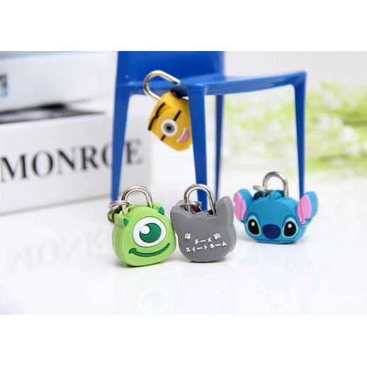 (RESTOCK) Ổ KHOÁ MINI HOẠT HÌNH CUTE kèm 2 chìa khoá BUKAO