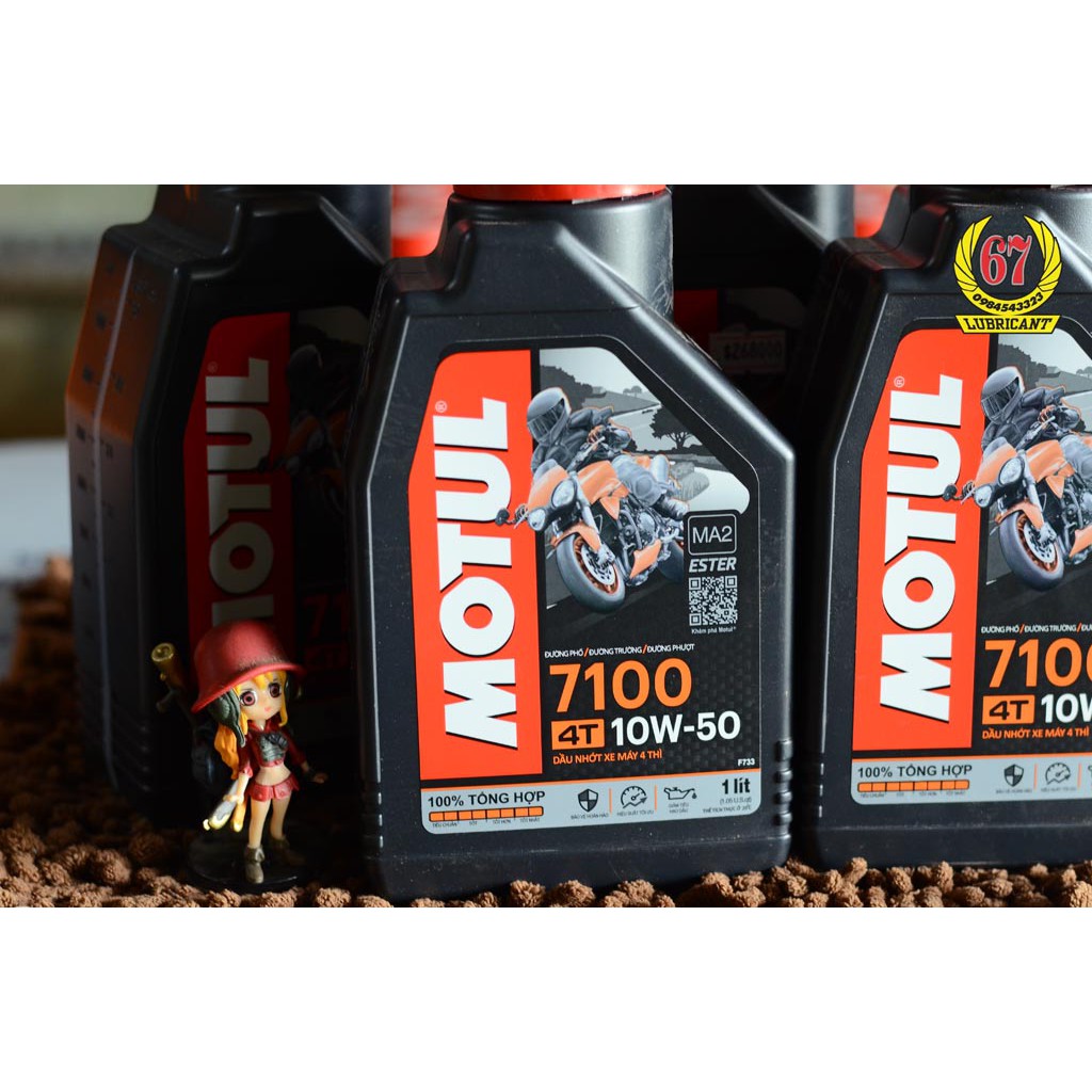 NHỚT MOTUL 7100 10W50 nhớt cao cấp 100% tổng hợp dành cho pkl,xe côn tay